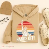 Resist Resistance Statue Of Liberty Hands Off Protest Hoodie thumb 4