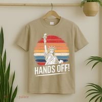 Resist Resistance Statue Of Liberty Hands Off Protest T-Shirt thumb 2