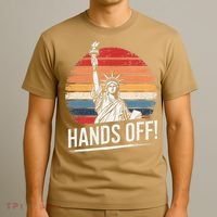 Resist Resistance Statue Of Liberty Hands Off Protest T-Shirt thumb 3