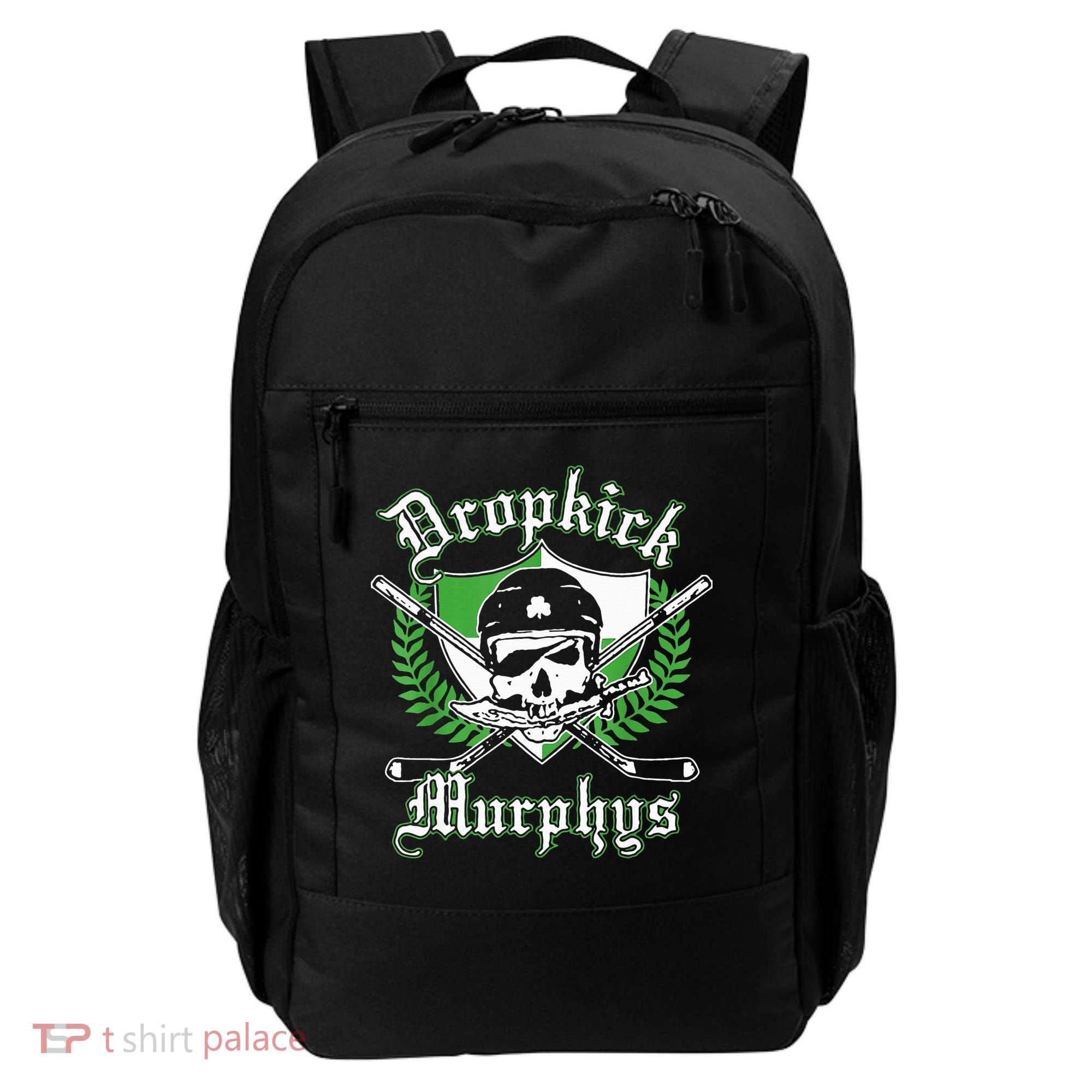 Rockin' Retro Skull Costume for St. Patrick's Day Backpack