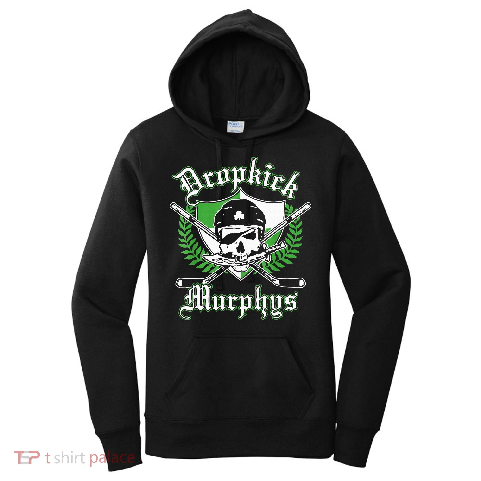 Rockin' Retro Skull Costume for St. Patrick's Day Women's Hoodie