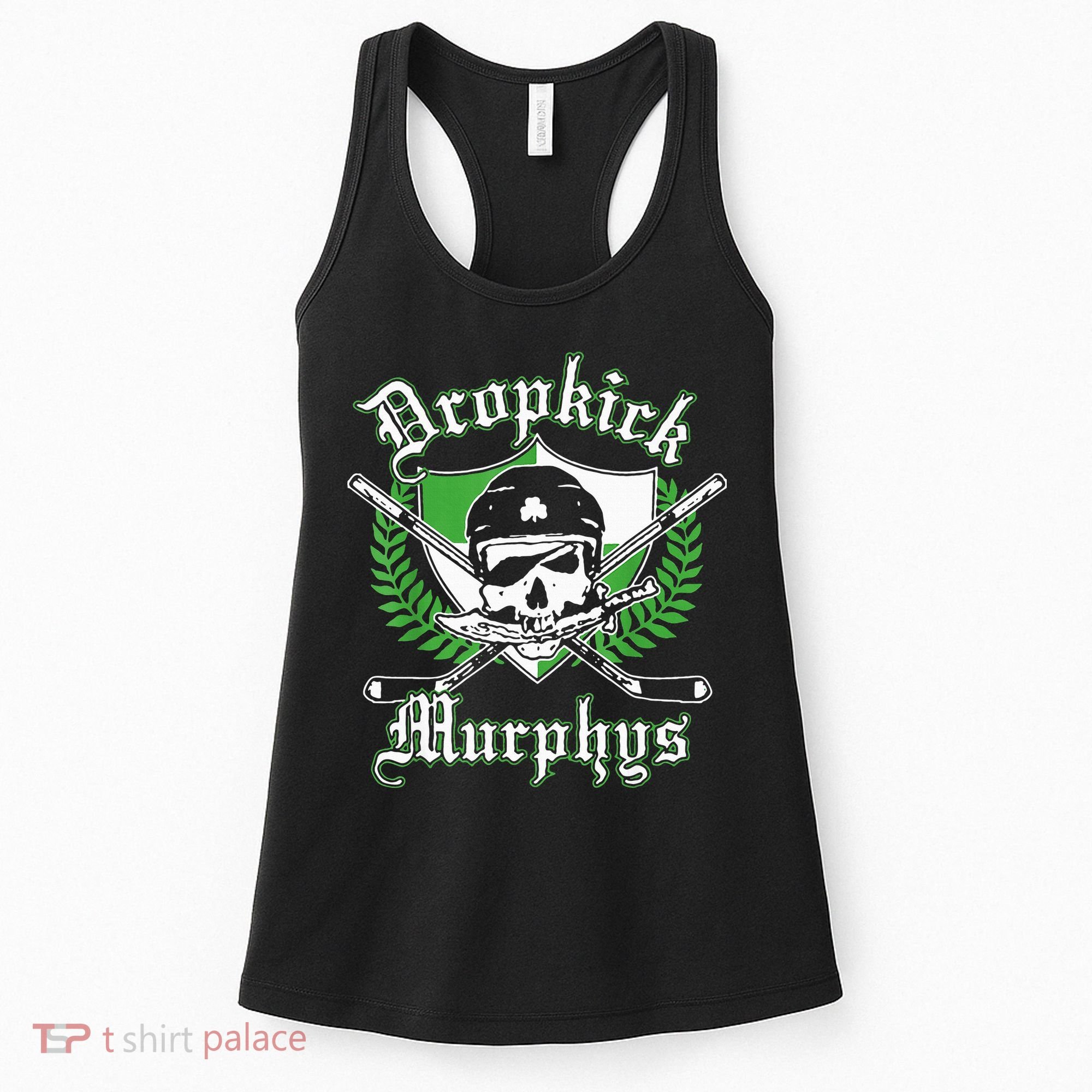 Rockin' Retro Skull Costume for St. Patrick's Day Women's Tank Top