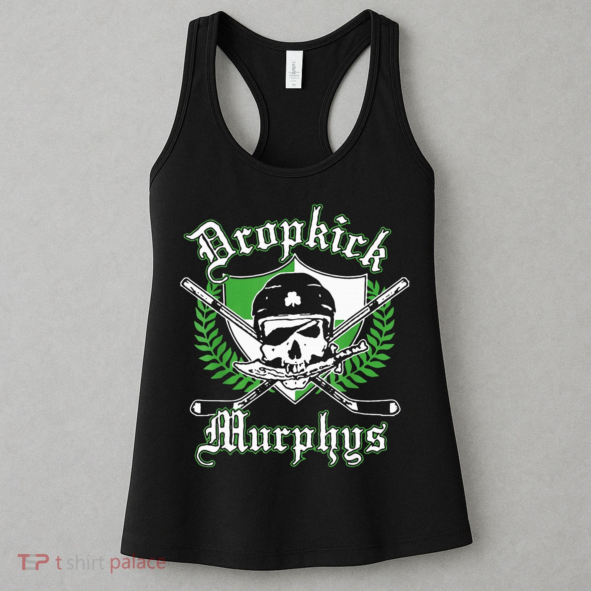 Rockin' Retro Skull Costume for St. Patrick's Day Women's Tank Top