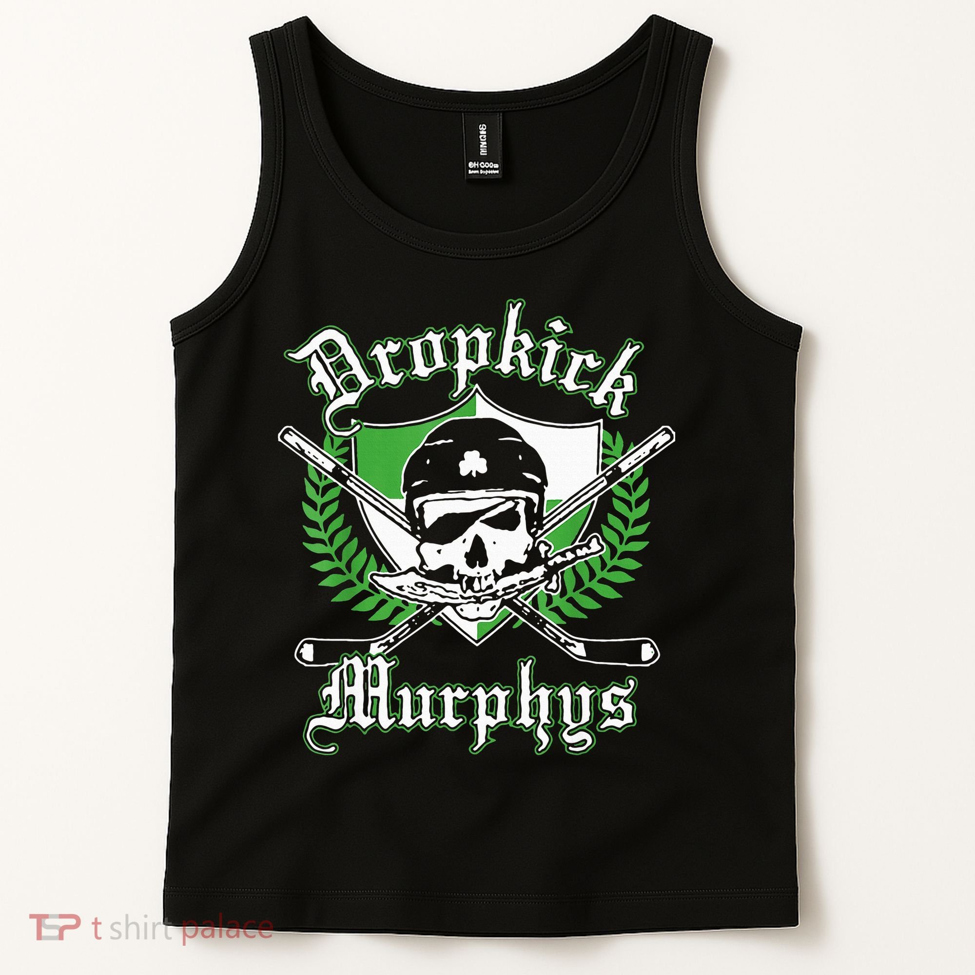 Rockin' Retro Skull Costume for St. Patrick's Day Tank Top
