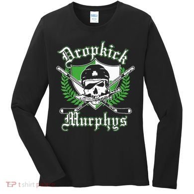Rockin' Retro Skull Costume for St. Patrick's Day Women's Long Sleeve Shirt