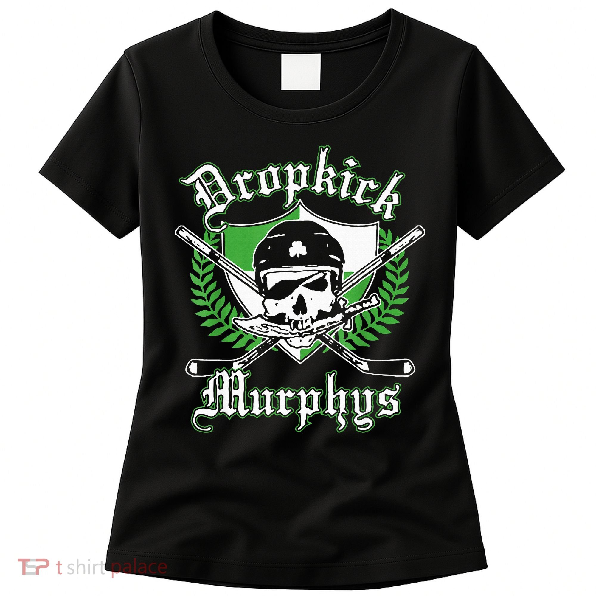 Rockin' Retro Skull Costume for St. Patrick's Day Women's T-Shirt