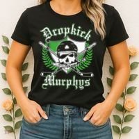 Rockin' Retro Skull Costume for St. Patrick's Day Women's T-Shirt thumb 2
