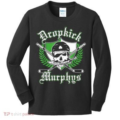 Rockin' Retro Skull Costume for St. Patrick's Day Kids Long Sleeve Shirt