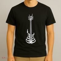 Rock & Roll Skeleton Guitar Music Lover Rockstar T-Shirt thumb 3