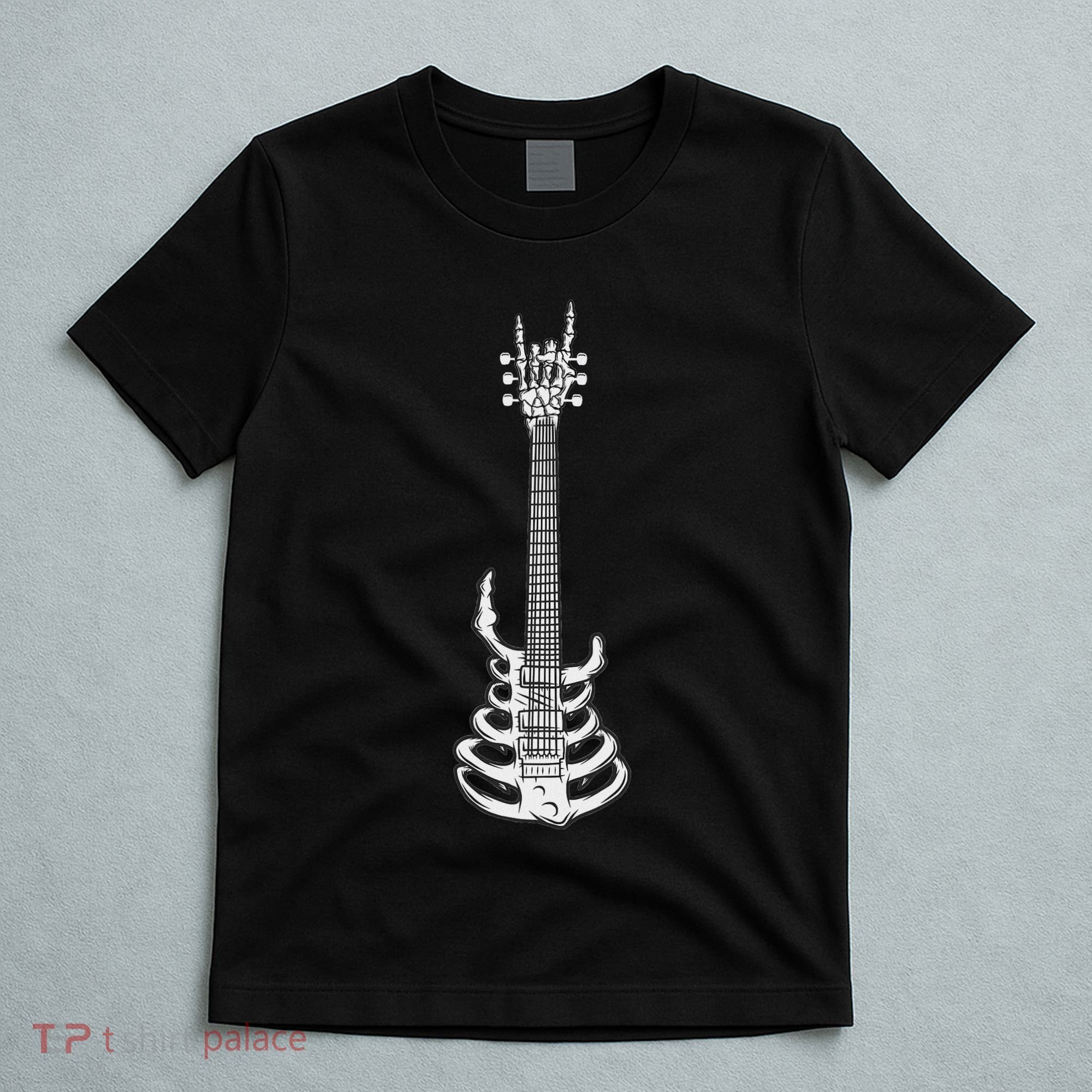 Rock & Roll Skeleton Guitar Music Lover Rockstar T-Shirt