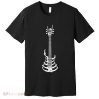 Rock & Roll Skeleton Guitar Music Lover Rockstar Premium T-Shirt thumb 0