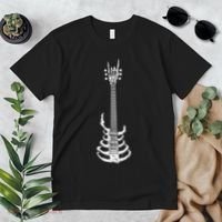 Rock & Roll Skeleton Guitar Music Lover Rockstar Premium T-Shirt thumb 2