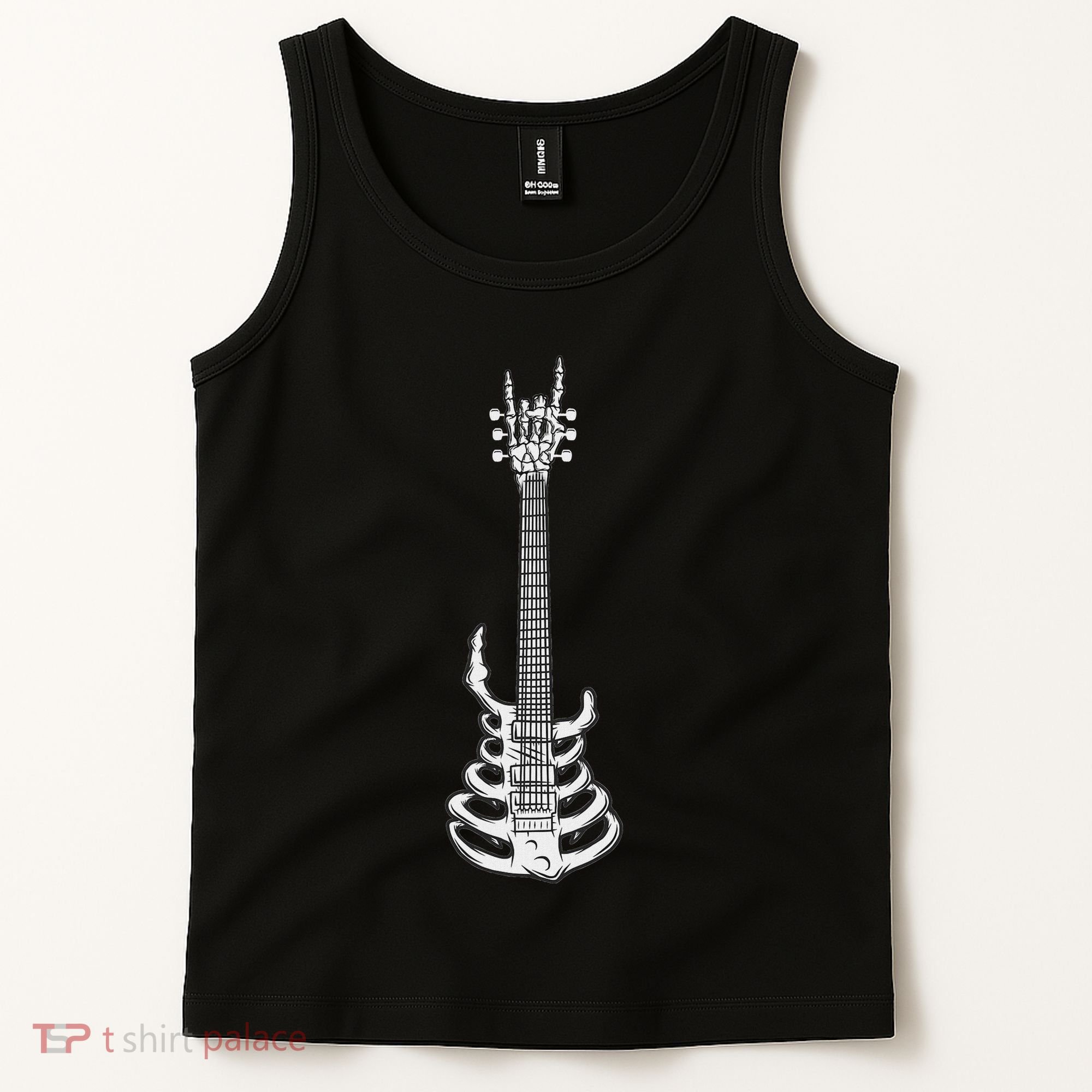 Rock & Roll Skeleton Guitar Music Lover Rockstar Tank Top