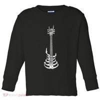 Rock & Roll Skeleton Guitar Music Lover Rockstar Toddler Long Sleeve Shirt thumb 0