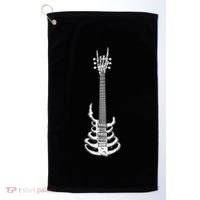 Rock & Roll Skeleton Guitar Music Lover Rockstar Golf Towel thumb 0