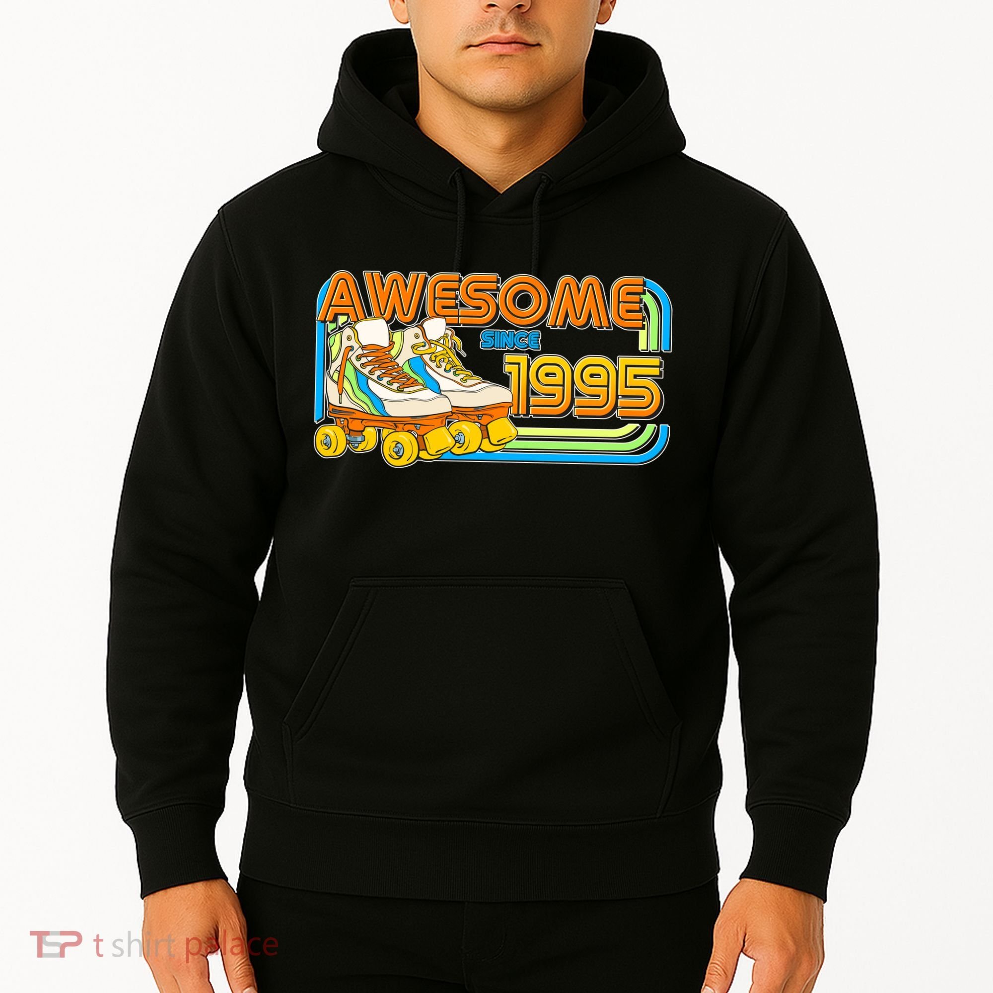 Retro Roller Skates Awesome Since 1995 30th Birthday Hoodie