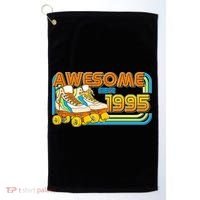 Retro Roller Skates Awesome Since 1995 30th Birthday Golf Towel thumb 0