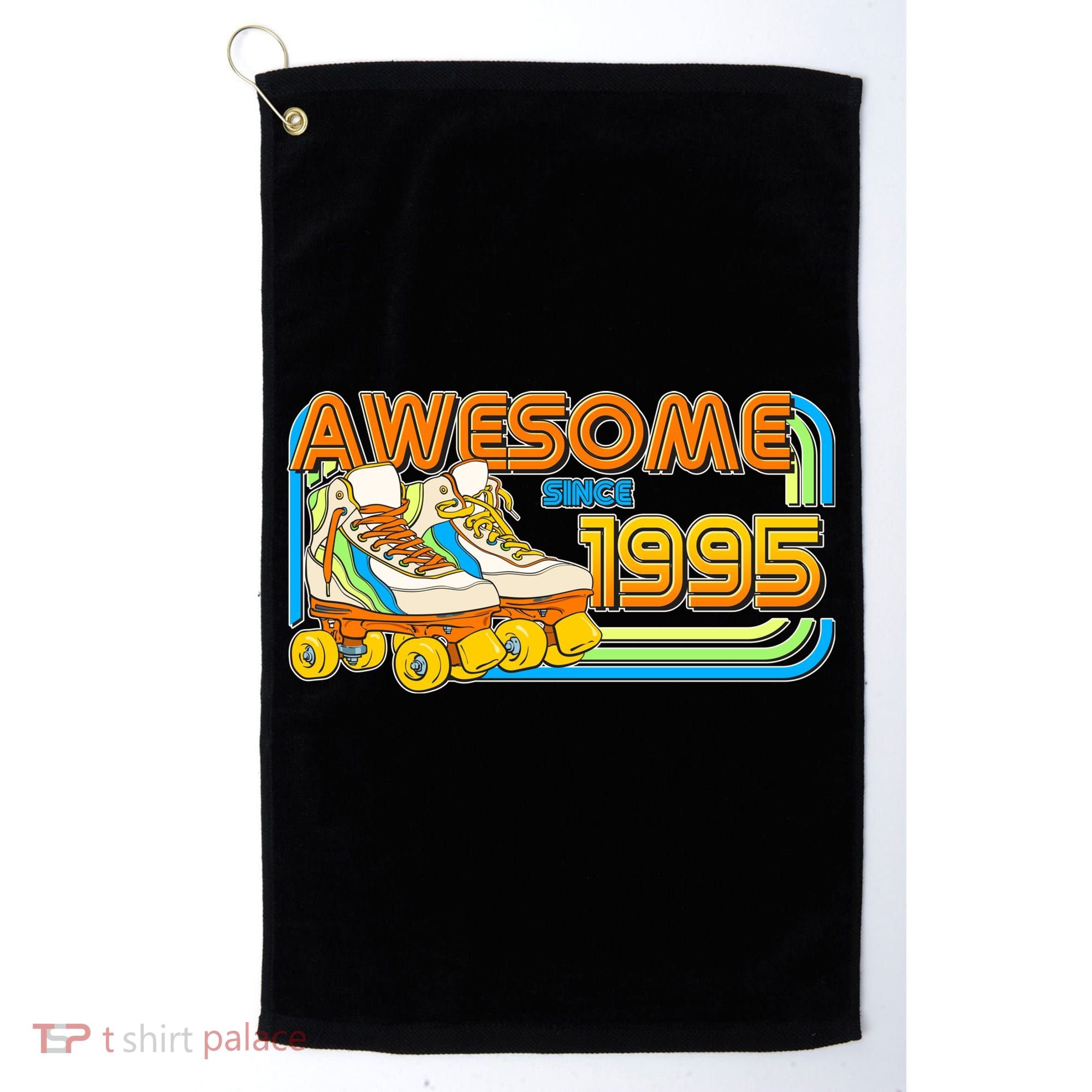 Retro Roller Skates Awesome Since 1995 30th Birthday Golf Towel