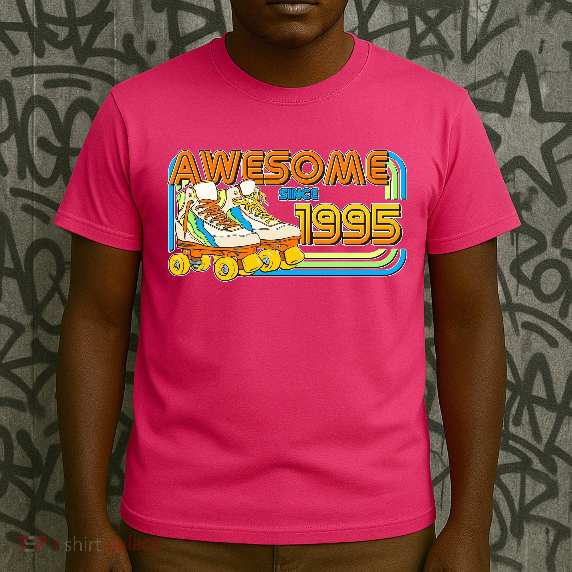 Retro Roller Skates Awesome Since 1995 30th Birthday T-Shirt