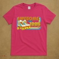 Retro Roller Skates Awesome Since 1995 30th Birthday T-Shirt thumb 5