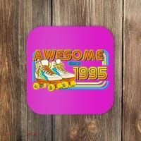 Retro Roller Skates Awesome Since 1995 30th Birthday Coaster thumb 0