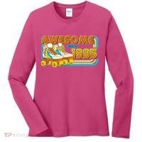 Retro Roller Skates Awesome Since 1995 30th Birthday Women's Long Sleeve Shirt thumb 0