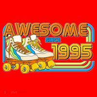 Retro Roller Skates Awesome Since 1995 30th Birthday Santa Hat thumb 1