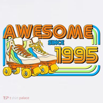 Retro Roller Skates Awesome Since 1995 30th Birthday Garment-Dyed Sweatshirt