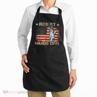 Resist Resistance Statue Of Liberty Hands Off Protest Retro Apron thumb 2