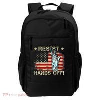 Resist Resistance Statue Of Liberty Hands Off Protest Retro Backpack thumb 0