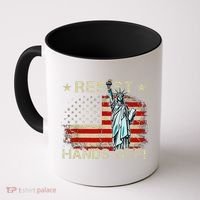 Resist Resistance Statue Of Liberty Hands Off Protest Retro Coffee Mug thumb 0
