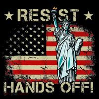 Resist Resistance Statue Of Liberty Hands Off Protest Retro Coffee Mug thumb 5