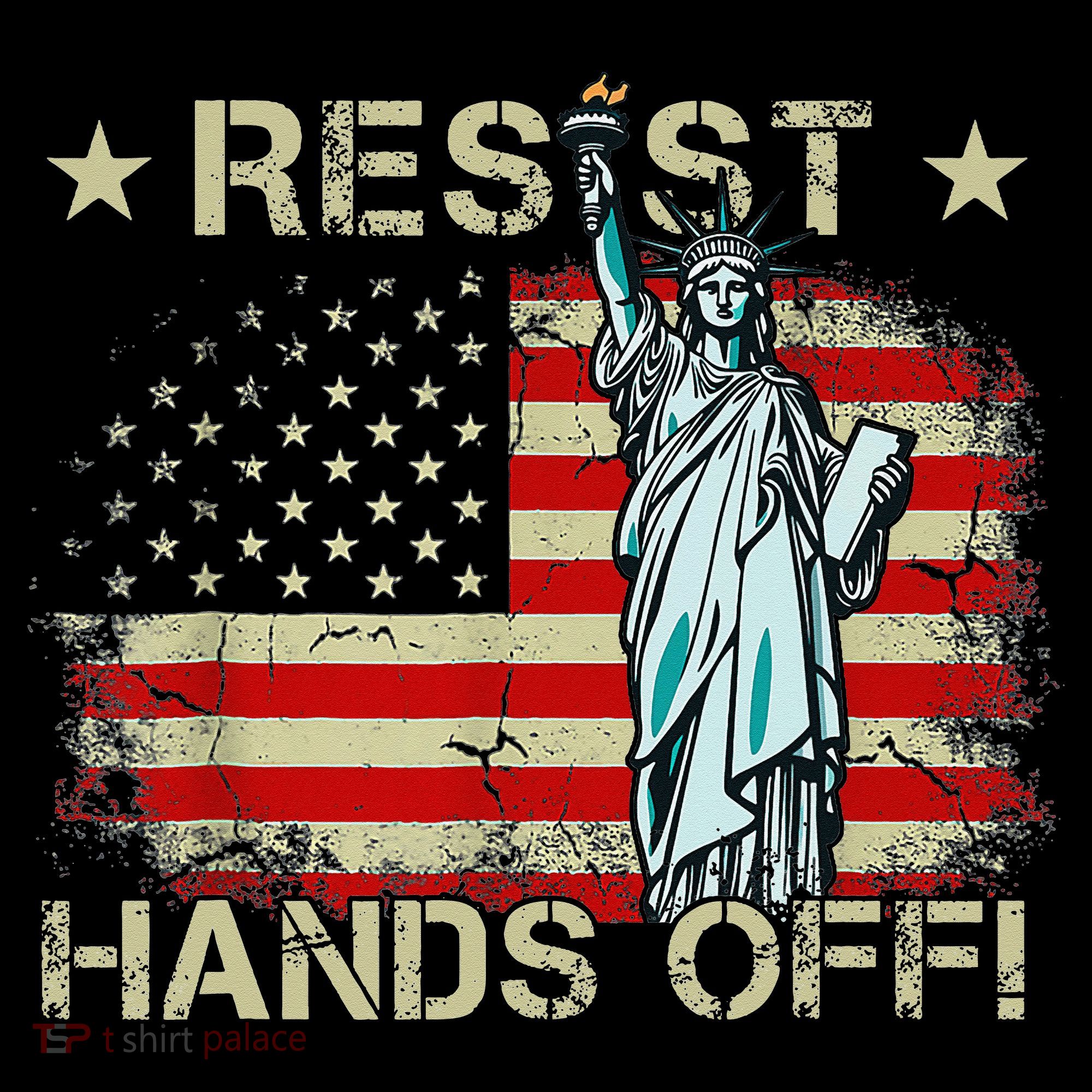 Resist Resistance Statue Of Liberty Hands Off Protest Retro Coffee Mug