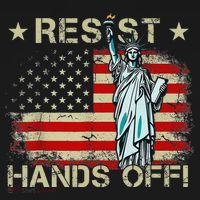 Resist Resistance Statue Of Liberty Hands Off Protest Retro Women's Tank Top thumb 5