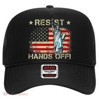 Resist Resistance Statue Of Liberty Hands Off Protest Retro Hat thumb 0