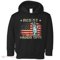 Resist Resistance Statue Of Liberty Hands Off Protest Retro Toddler Hoodie thumb 0