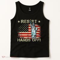 Resist Resistance Statue Of Liberty Hands Off Protest Retro Tank Top thumb 2