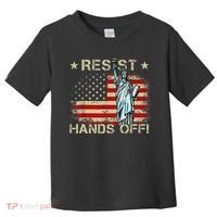 Resist Resistance Statue Of Liberty Hands Off Protest Retro Toddler T-Shirt thumb 0