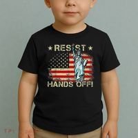 Resist Resistance Statue Of Liberty Hands Off Protest Retro Toddler T-Shirt thumb 2