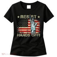 Resist Resistance Statue Of Liberty Hands Off Protest Retro Women's T-Shirt thumb 0