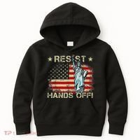 Resist Resistance Statue Of Liberty Hands Off Protest Retro Kids Hoodie thumb 0