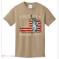 Resist Resistance Statue Of Liberty Hands Off Protest Retro Kids T-Shirt thumb 0