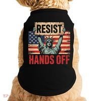 Resist Resistance Statue Of Liberty Hands Off Protest Doggie Tank thumb 0