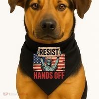 Resist Resistance Statue Of Liberty Hands Off Protest USA-Made Doggie Bandana thumb 1