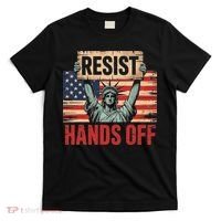 Resist Resistance Statue Of Liberty Hands Off Protest T-Shirt thumb 0