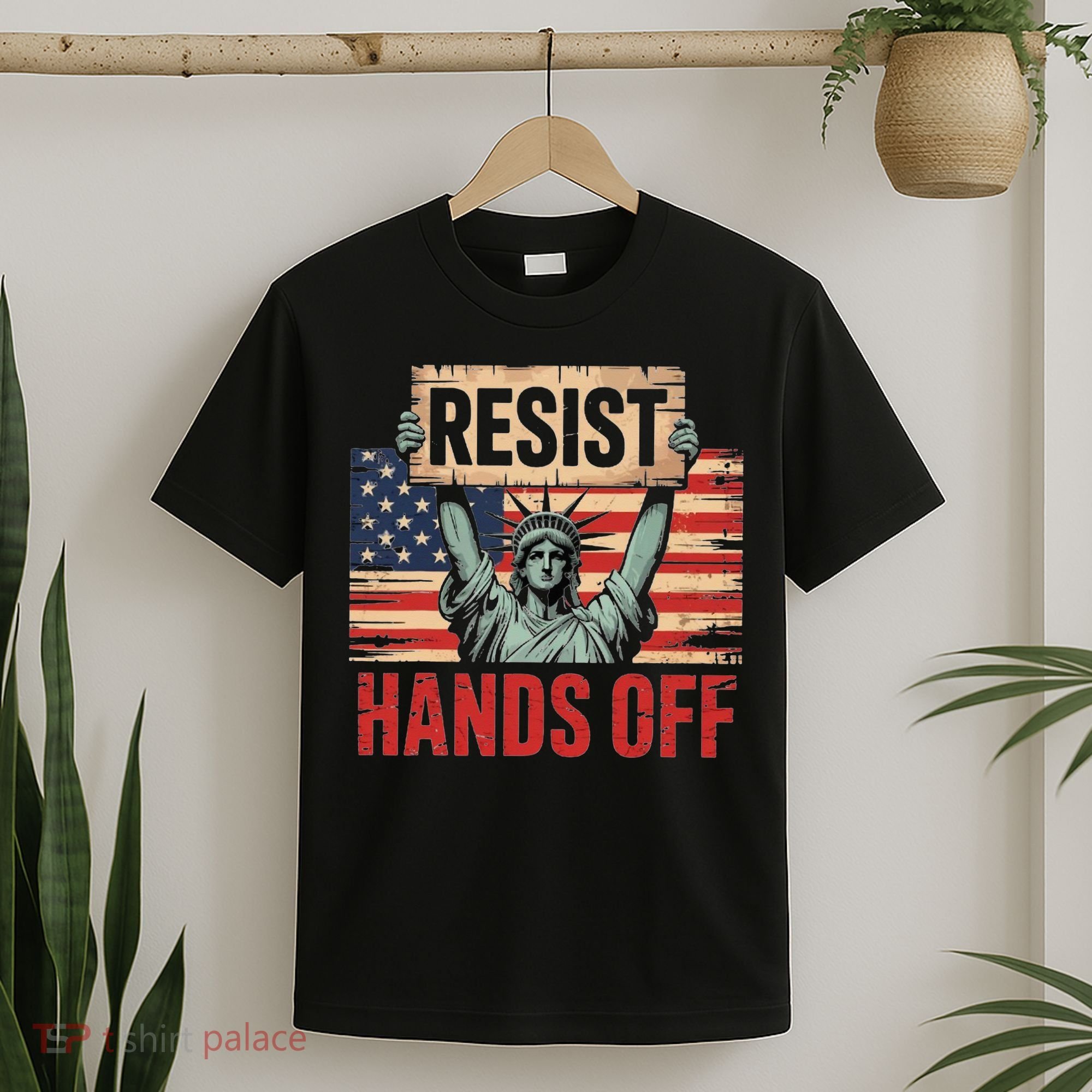 Resist Resistance Statue Of Liberty Hands Off Protest T-Shirt
