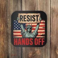 Resist Resistance Statue Of Liberty Hands Off Protest Coaster thumb 0