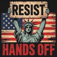 Resist Resistance Statue Of Liberty Hands Off Protest Women's Hoodie thumb 2
