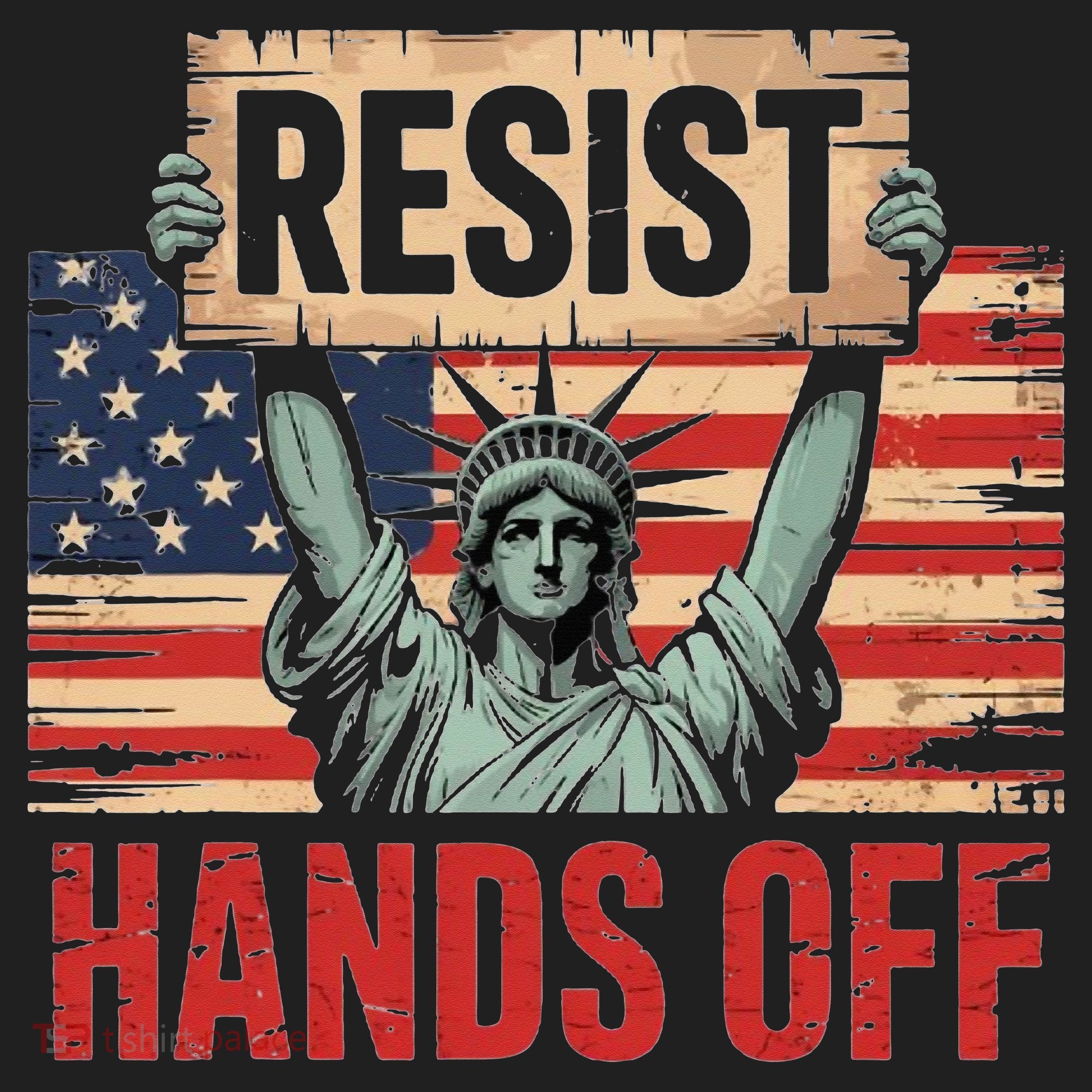 Resist Resistance Statue Of Liberty Hands Off Protest Tumbler