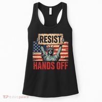 Resist Resistance Statue Of Liberty Hands Off Protest Women's Tank Top thumb 0